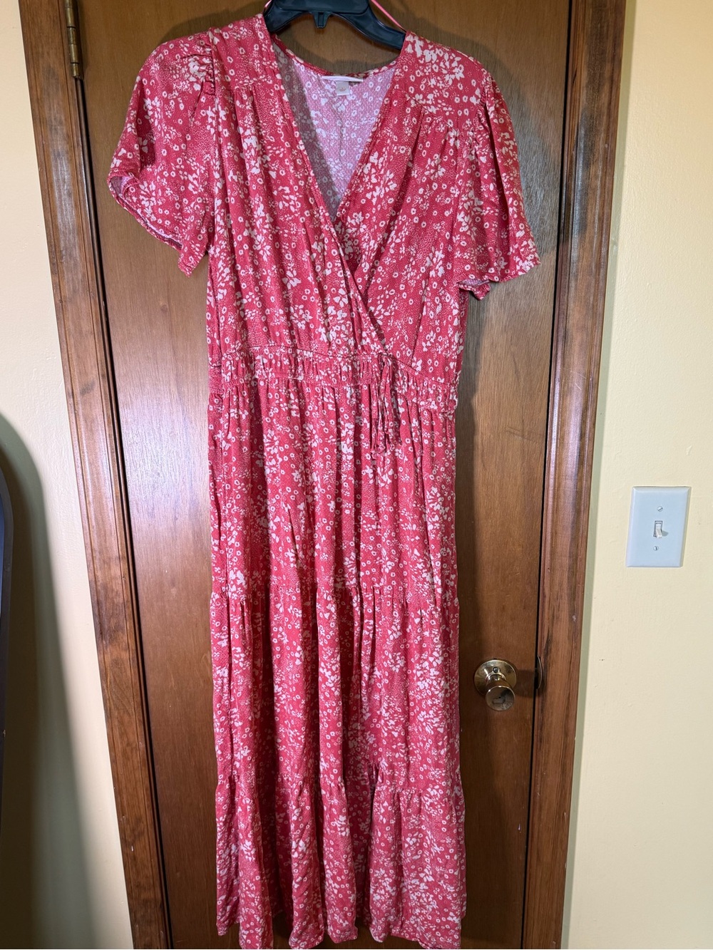 Knox Rose Rose Pink Floral Wrap Maxi Dress - Picture 2 of 6